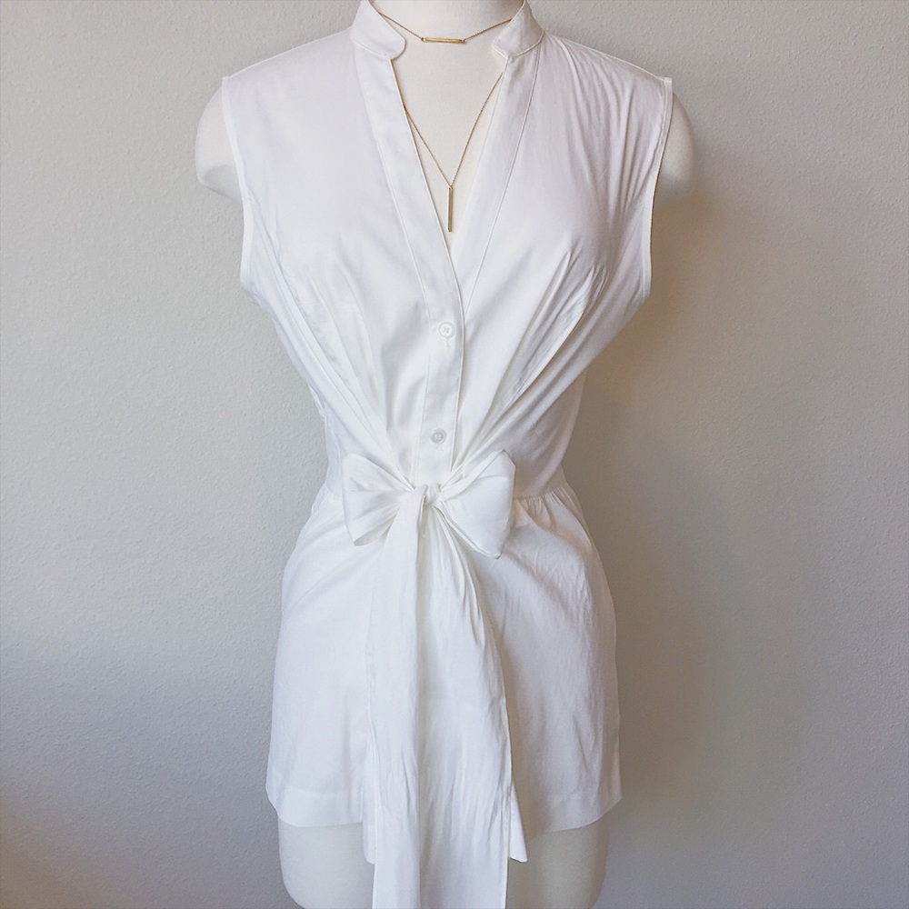 Beautiful Bow Tie Business Blouse